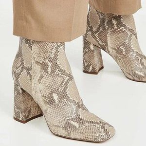 NEW Sam Edelman Codie Wheat Snake Print Boots 11
